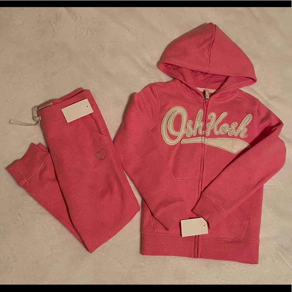 Girls 2 piece jogger set.  Hoodie and pant set.